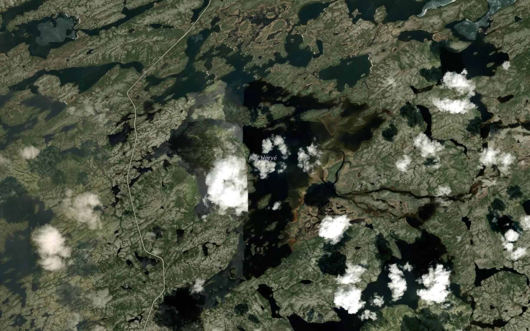 Satellite map of the Lac Herve