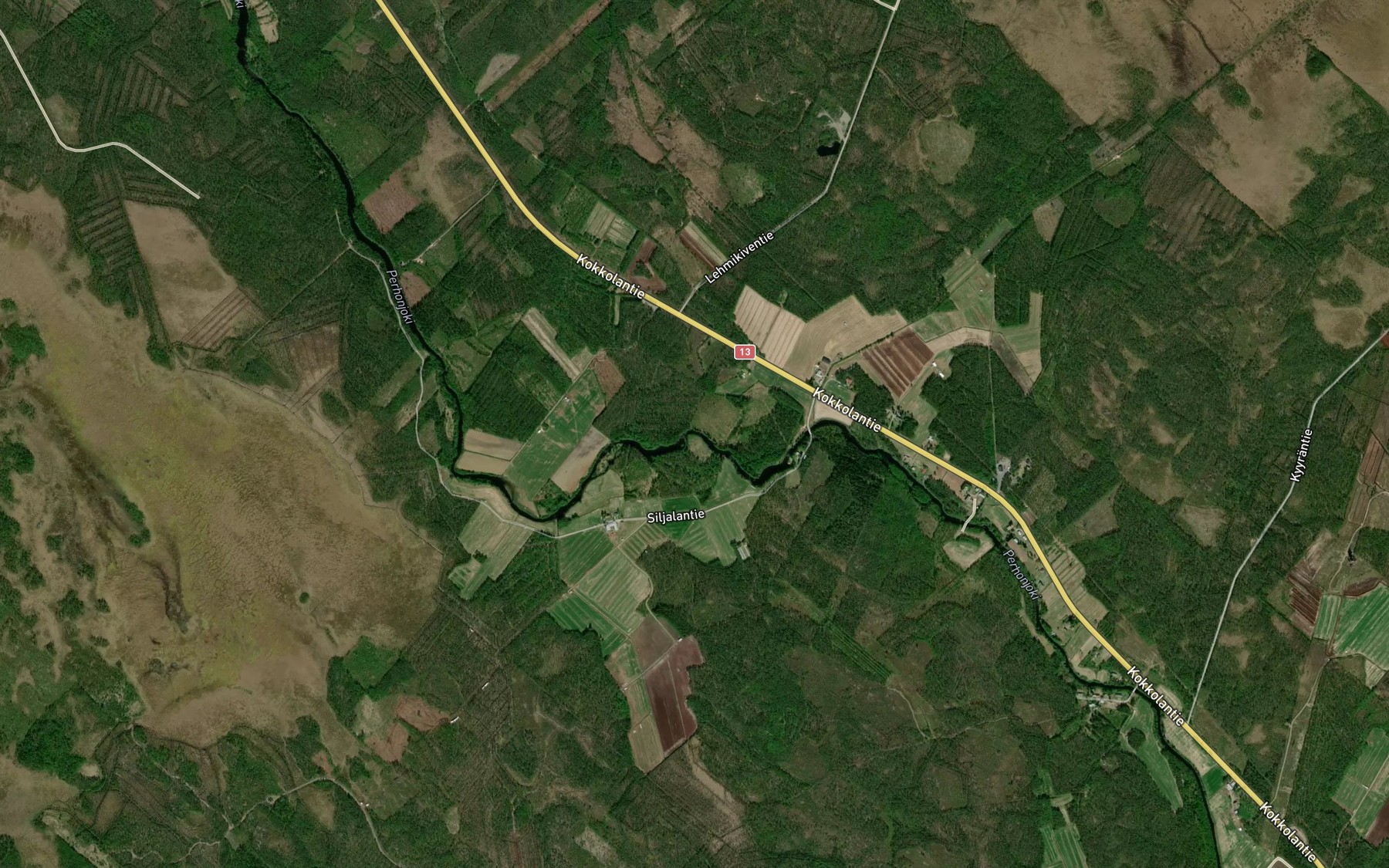 Satellite map of the Myllykoski