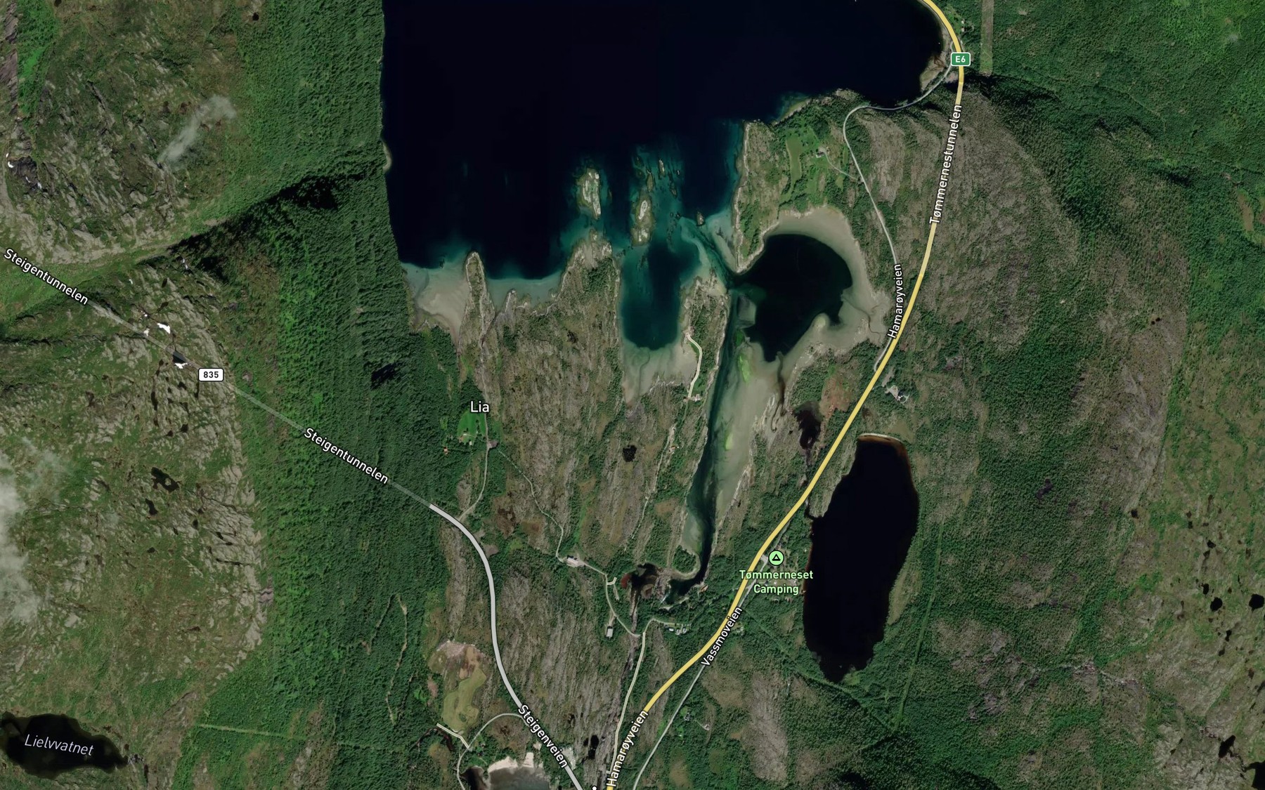 Satellite map of the Oldervika
