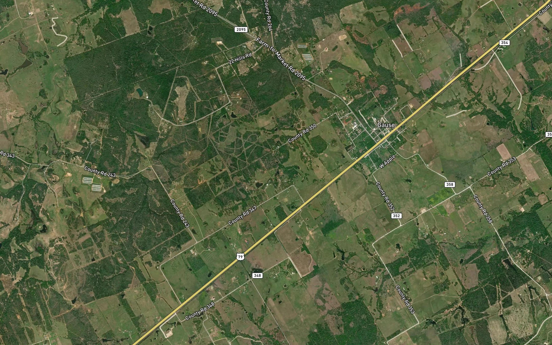 Satellite map of the Green Lake