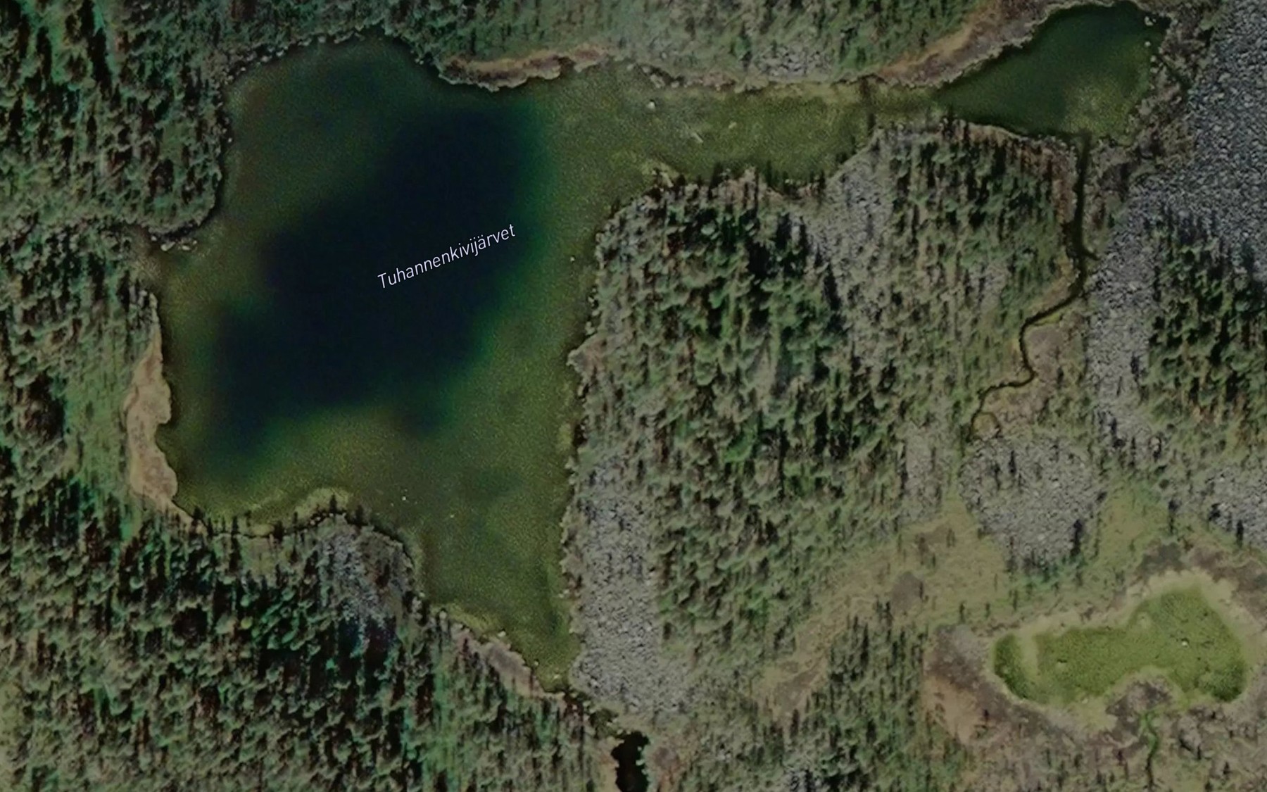 Satellite map of the Tuhannenkivijarvet