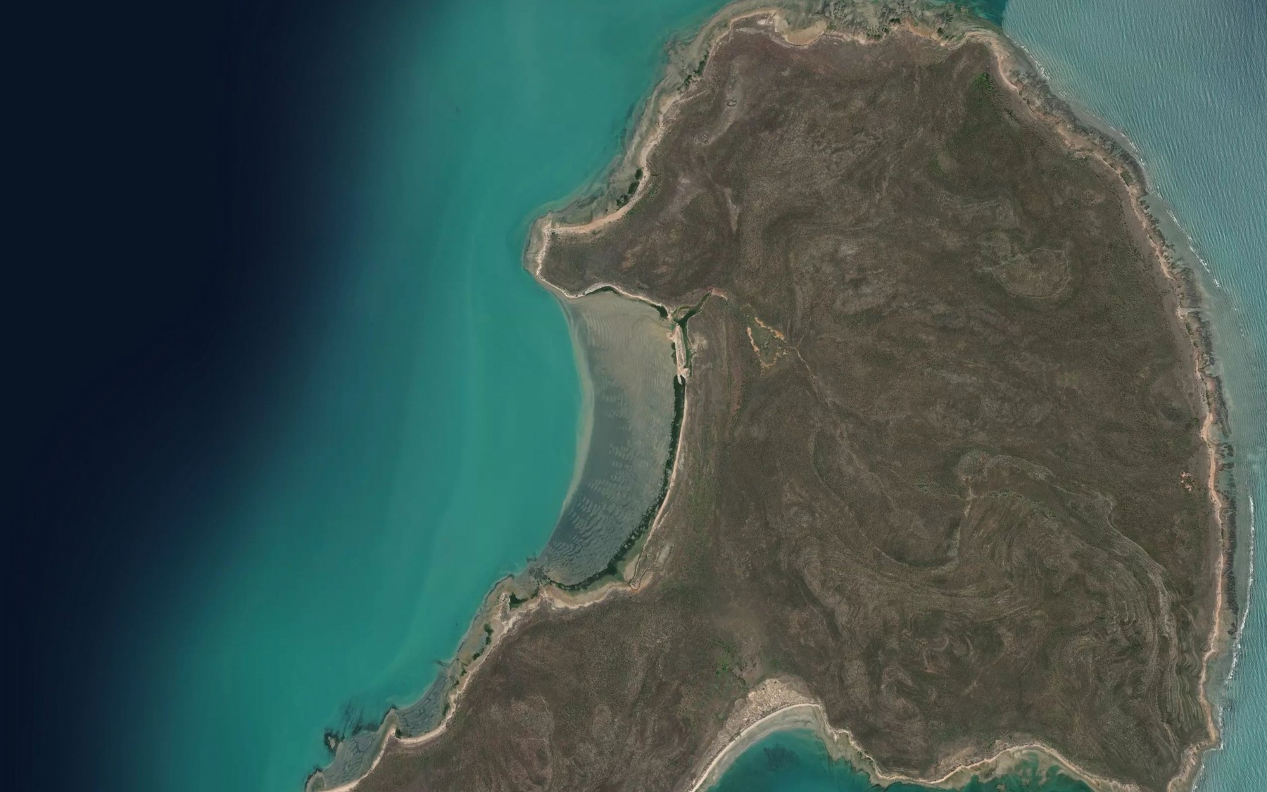 Satellite map of the Eagle Bay