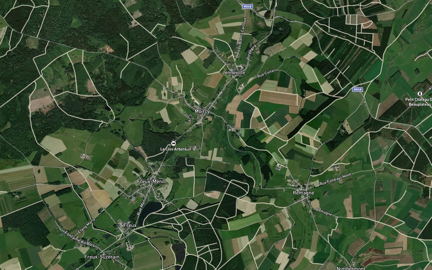 Satellite map of the Freux