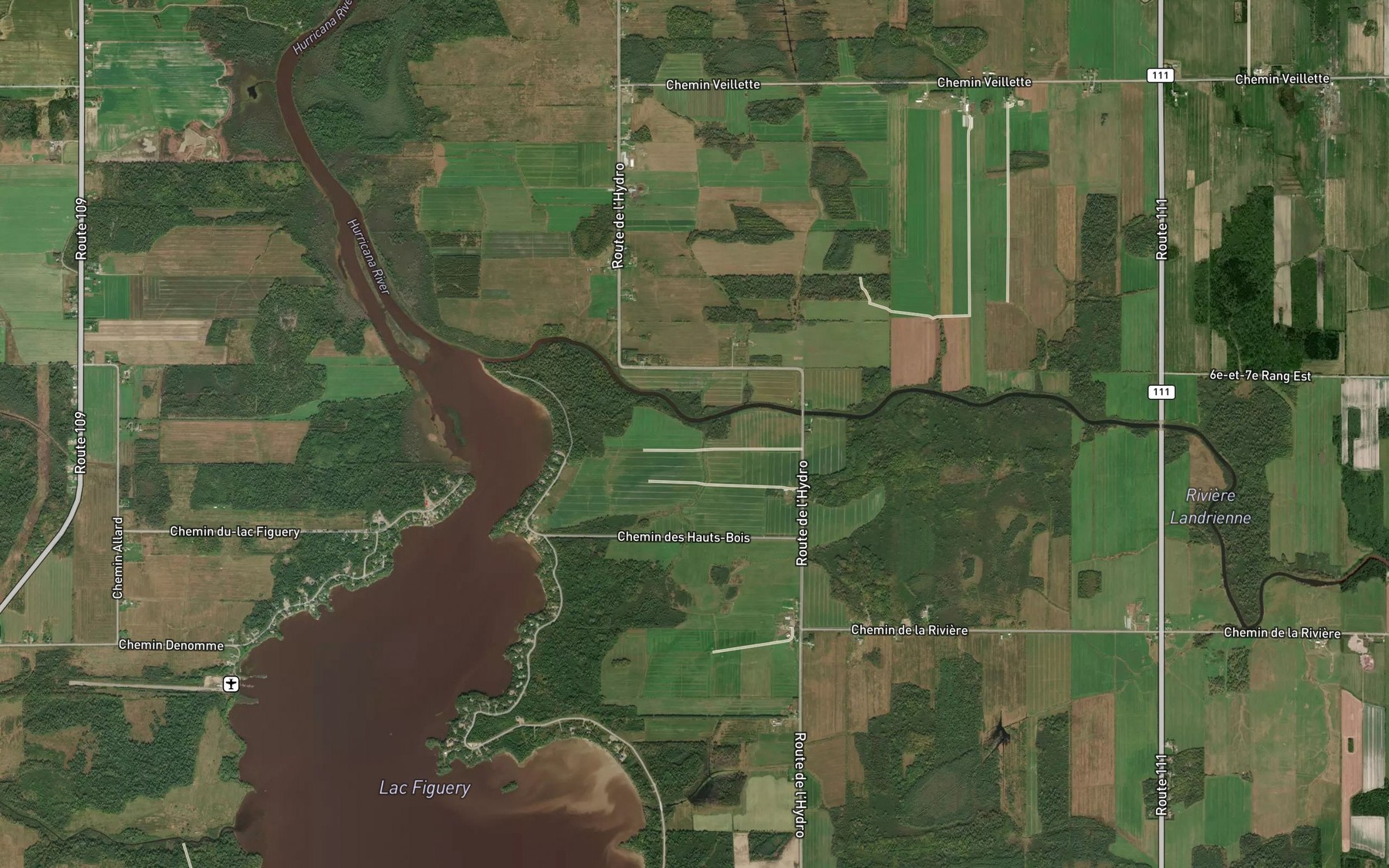 Satellite map of the Branche Fortin