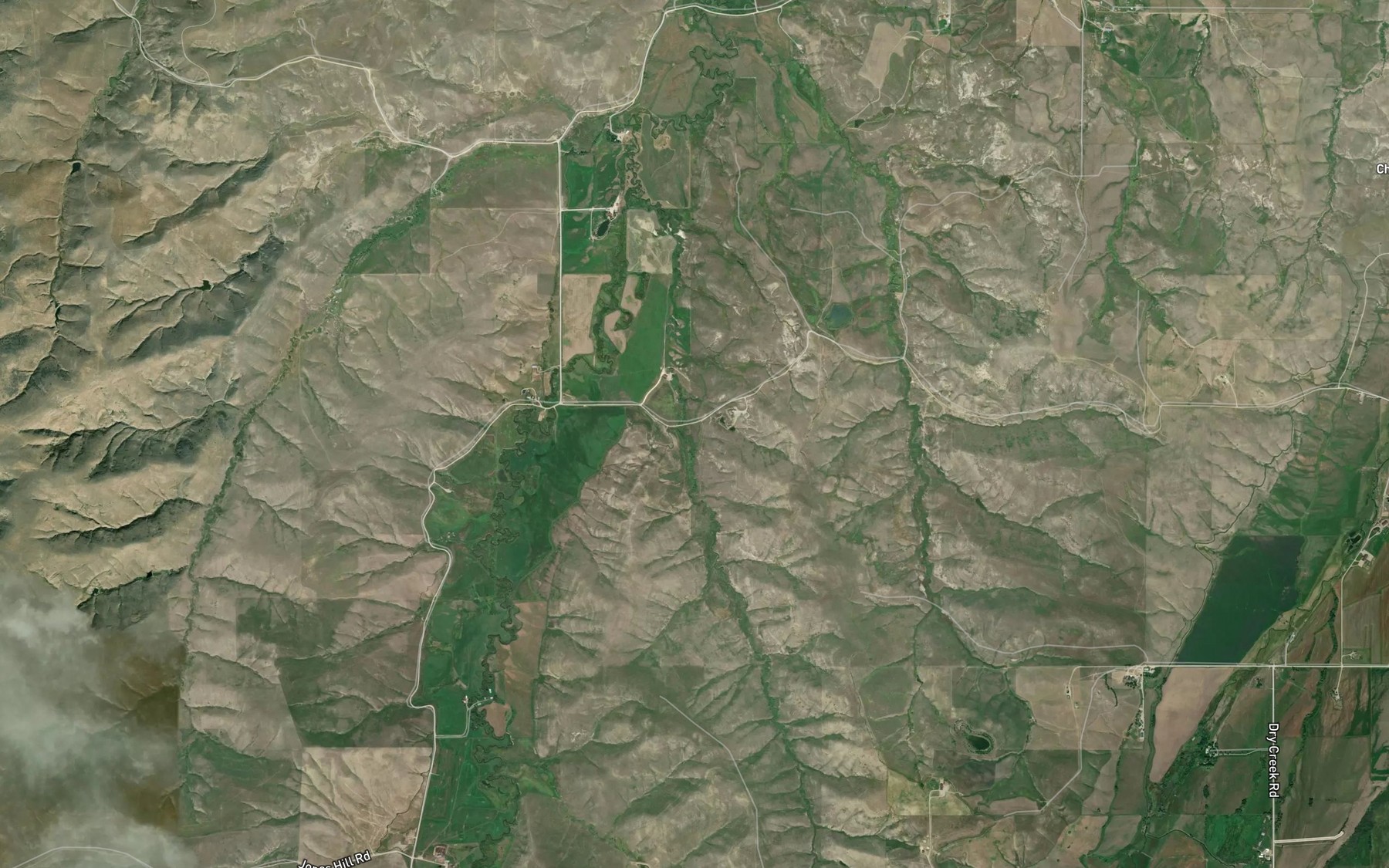 Satellite map of the Harney Ditch