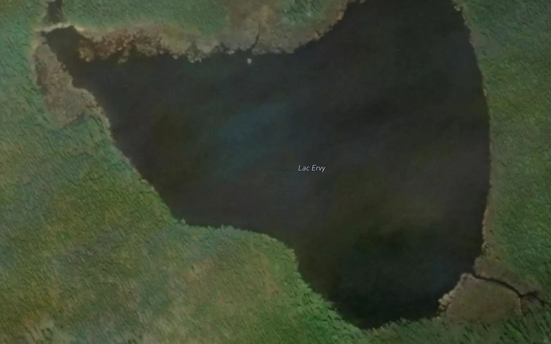 Satellite map of the Lac Ervy