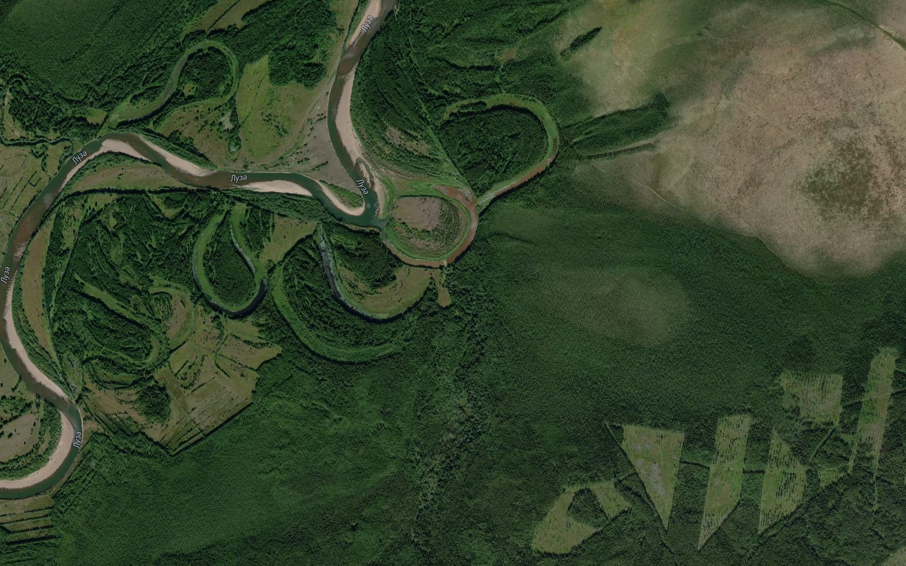 Satellite map of the Kerkayu