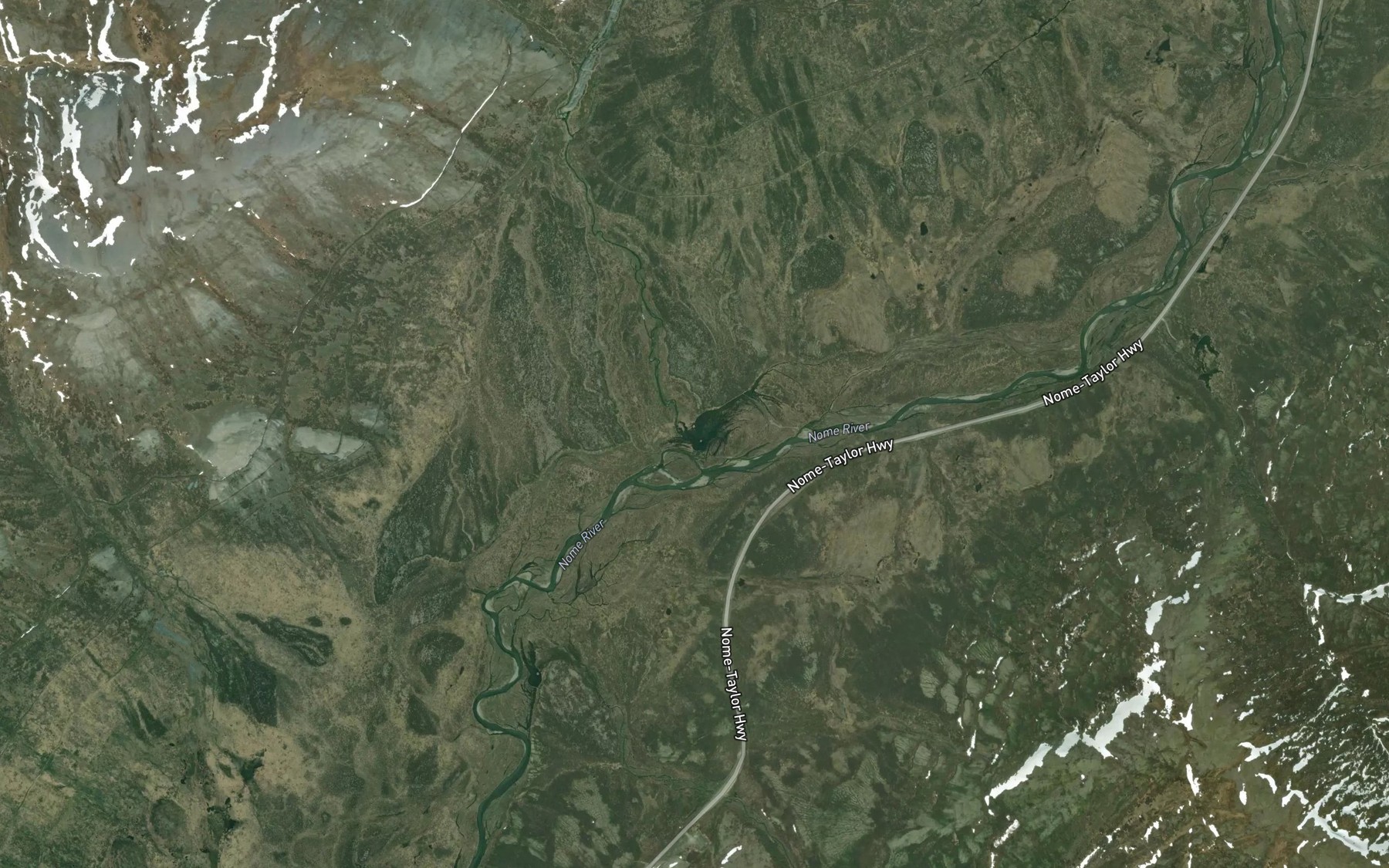 Satellite map of the Hobson Creek