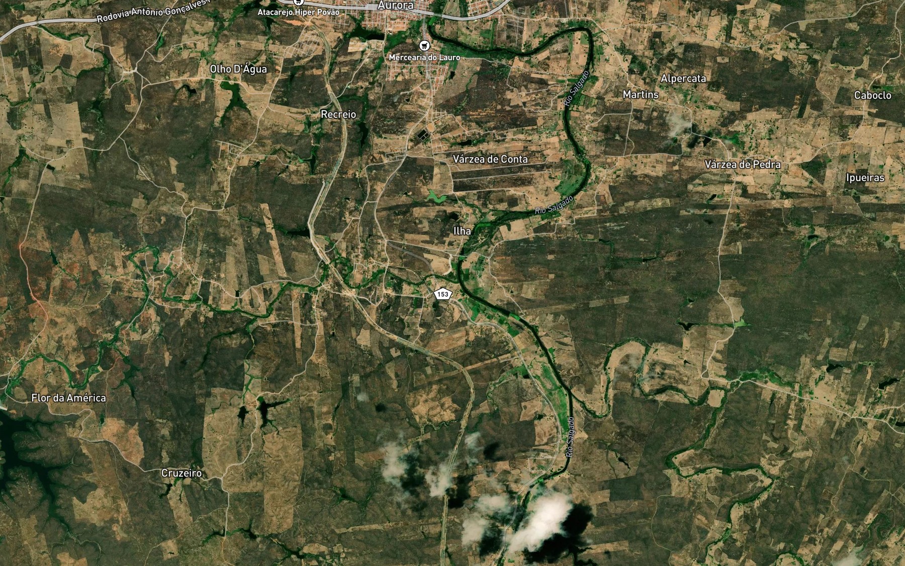 Satellite map of the Riacho Caicara