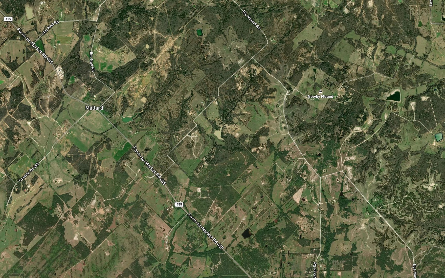 Satellite map of the Soil Conservation Service Site 7b Reservoir