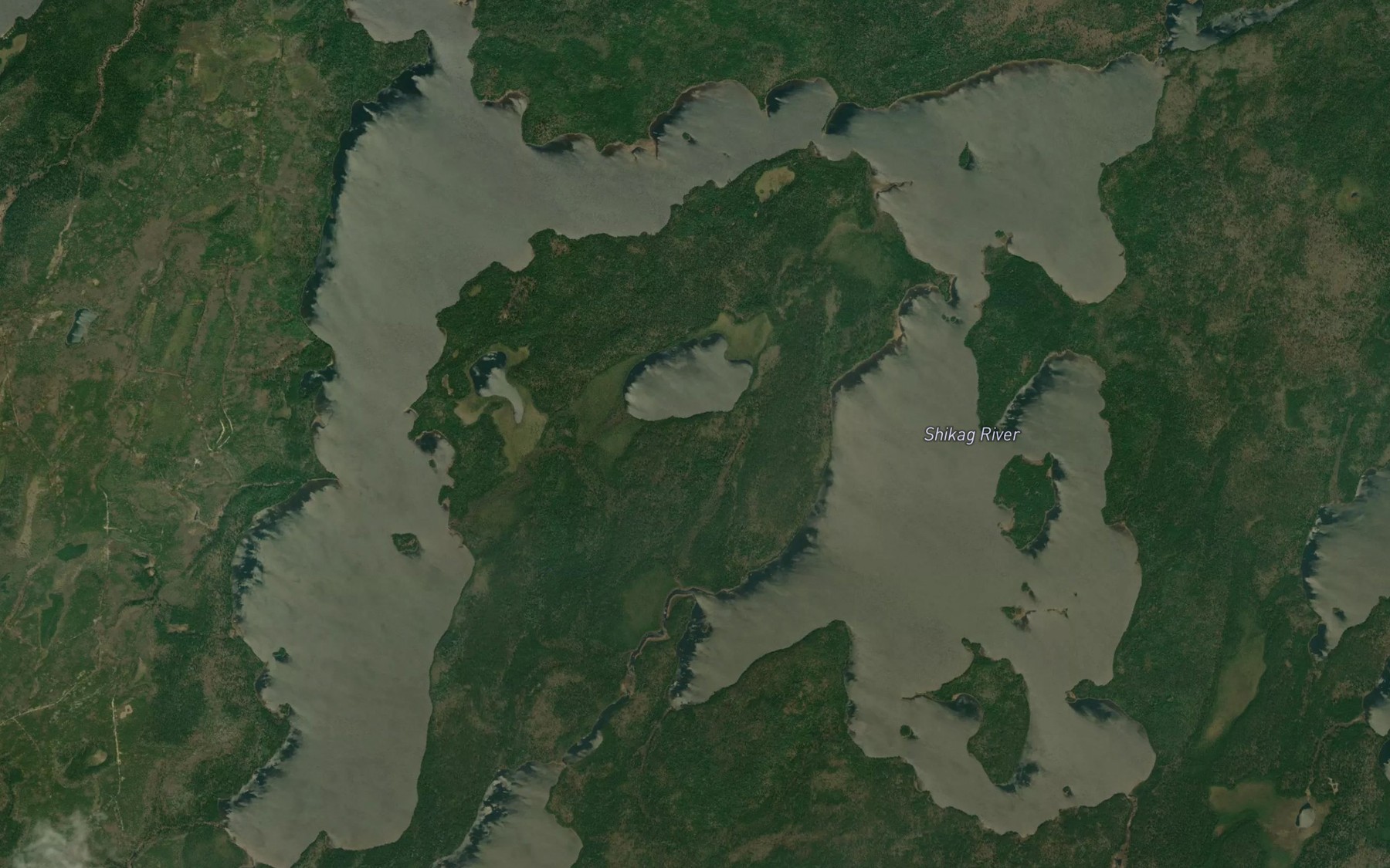 Satellite map of the Sing Creek
