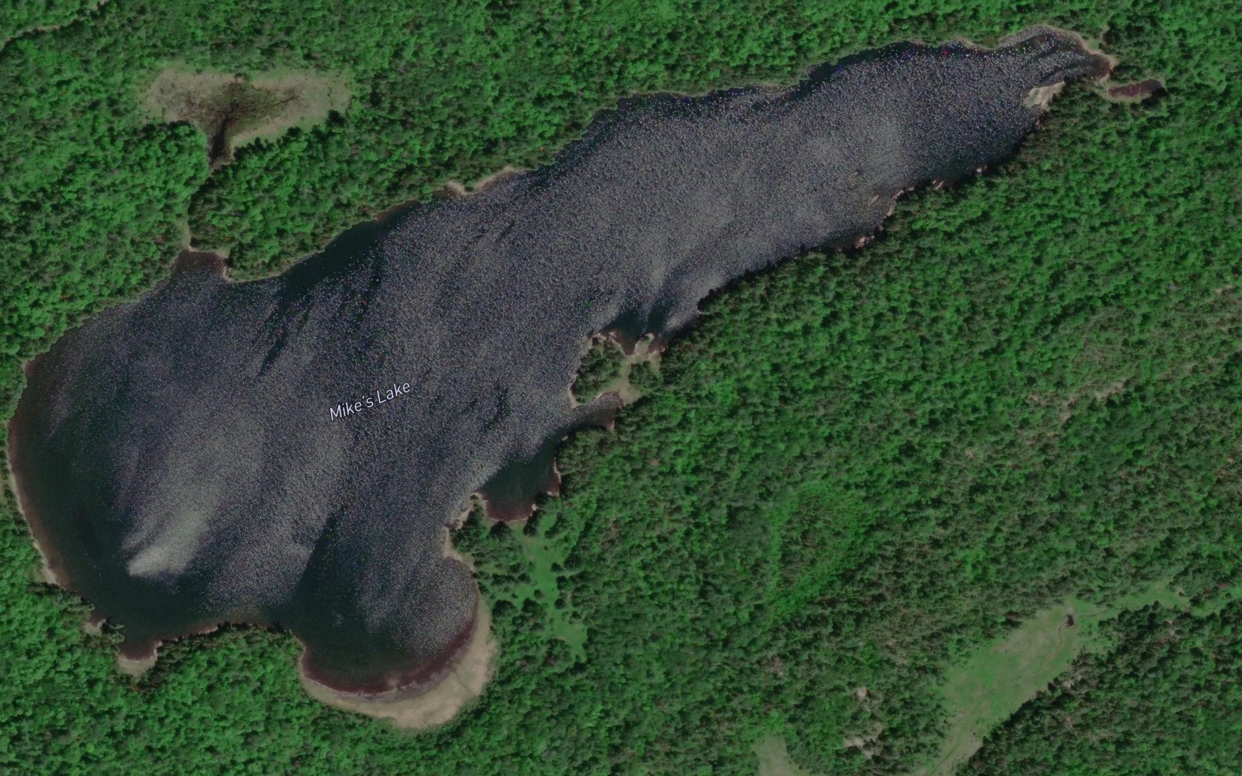 Satellite map of the Mike's Lake