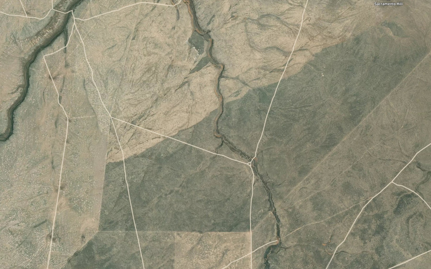 Satellite map of the Colossal Reservoir