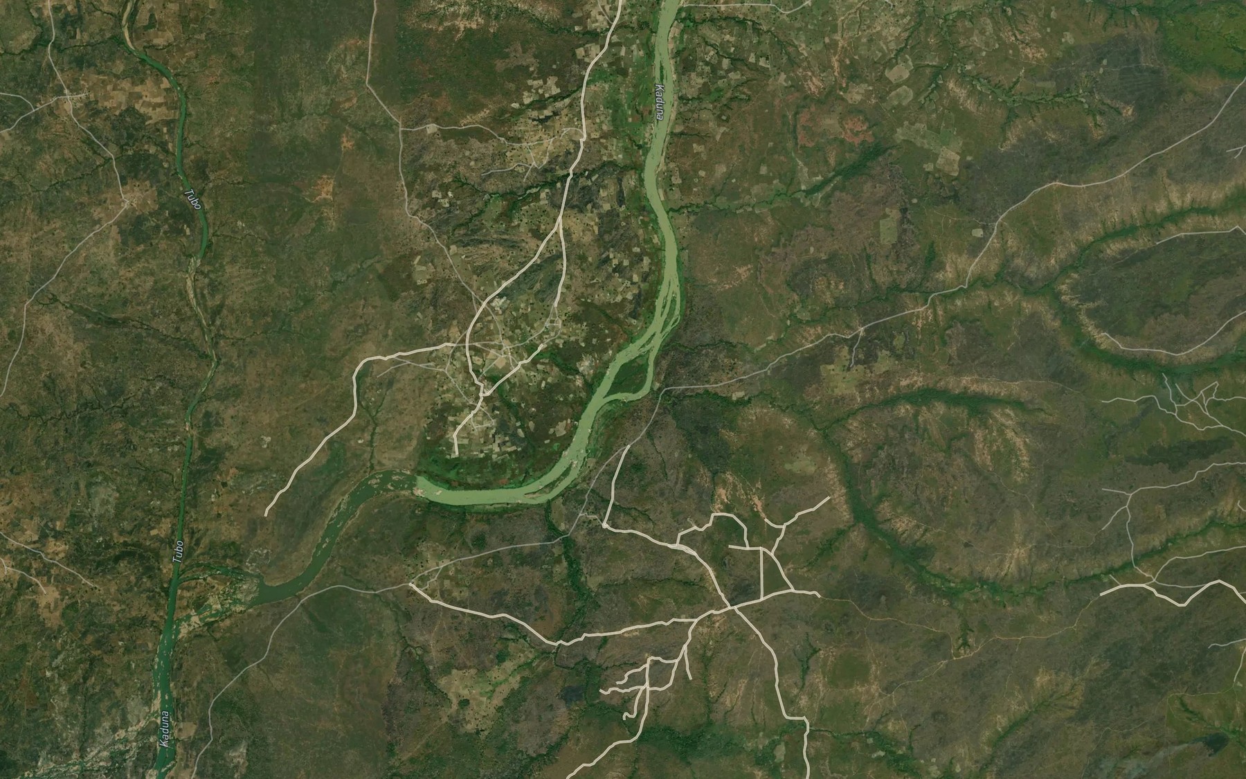 Satellite map of the River Tukurua
