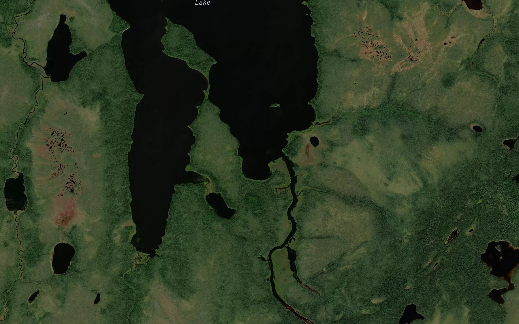Satellite map of the Ministik Creek