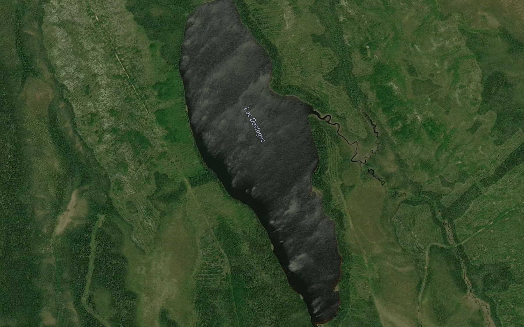 Satellite map of the Lac Desloges