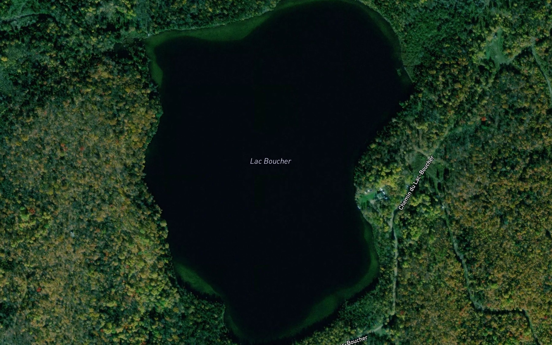 Satellite map of the Lac Boucher