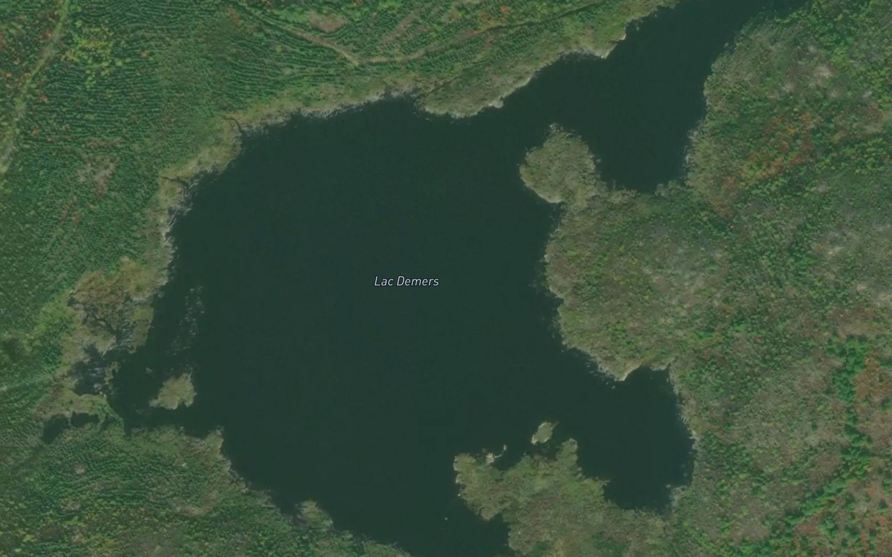 Satellite map of the Lac Demers