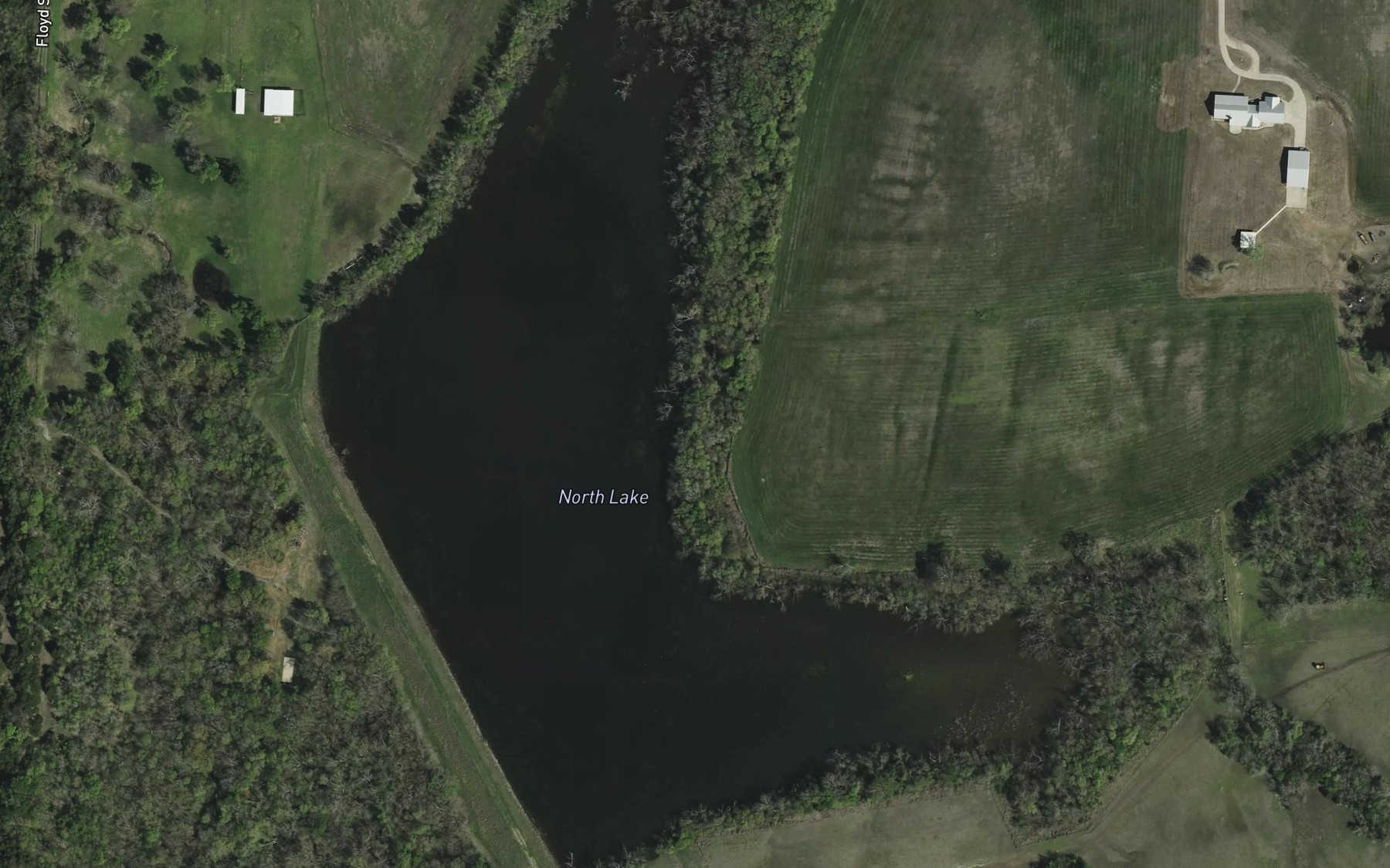 Satellite map of the North Lake