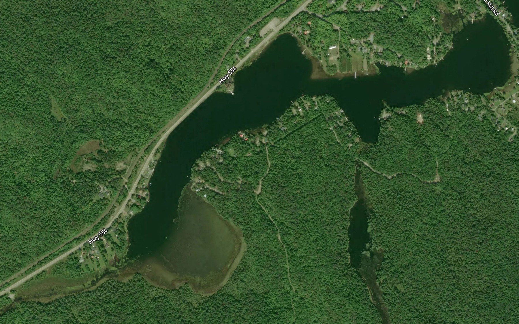 Satellite map of the Lower Island Lake