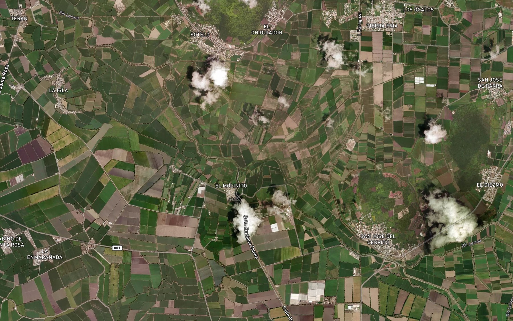 Satellite map of the Numero Uno
