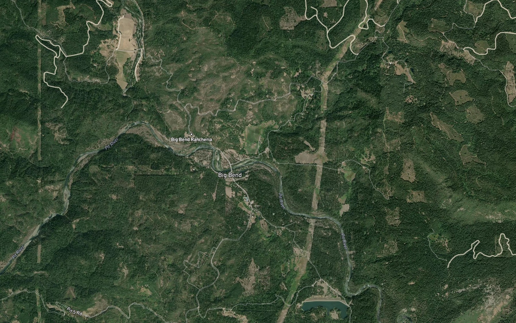 Satellite map of the Nelson Creek