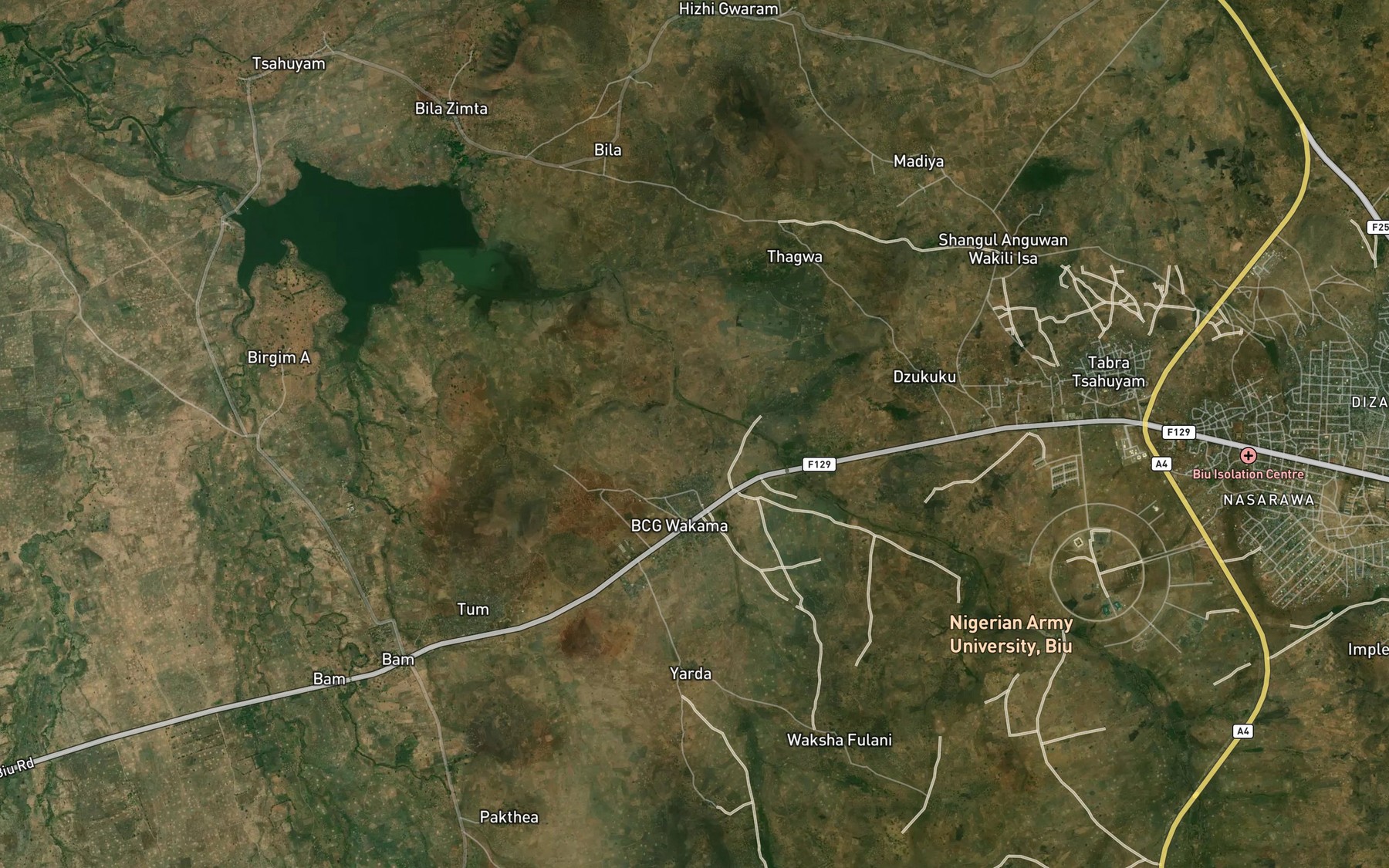 Satellite map of the Wadera