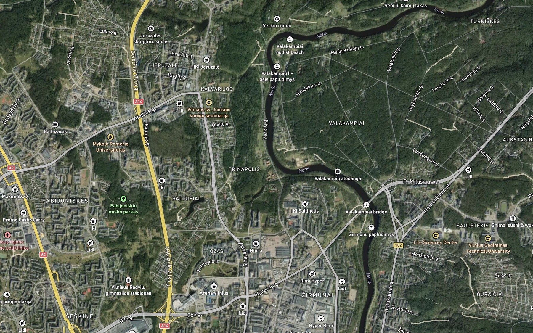 Satellite map of the Baltupis