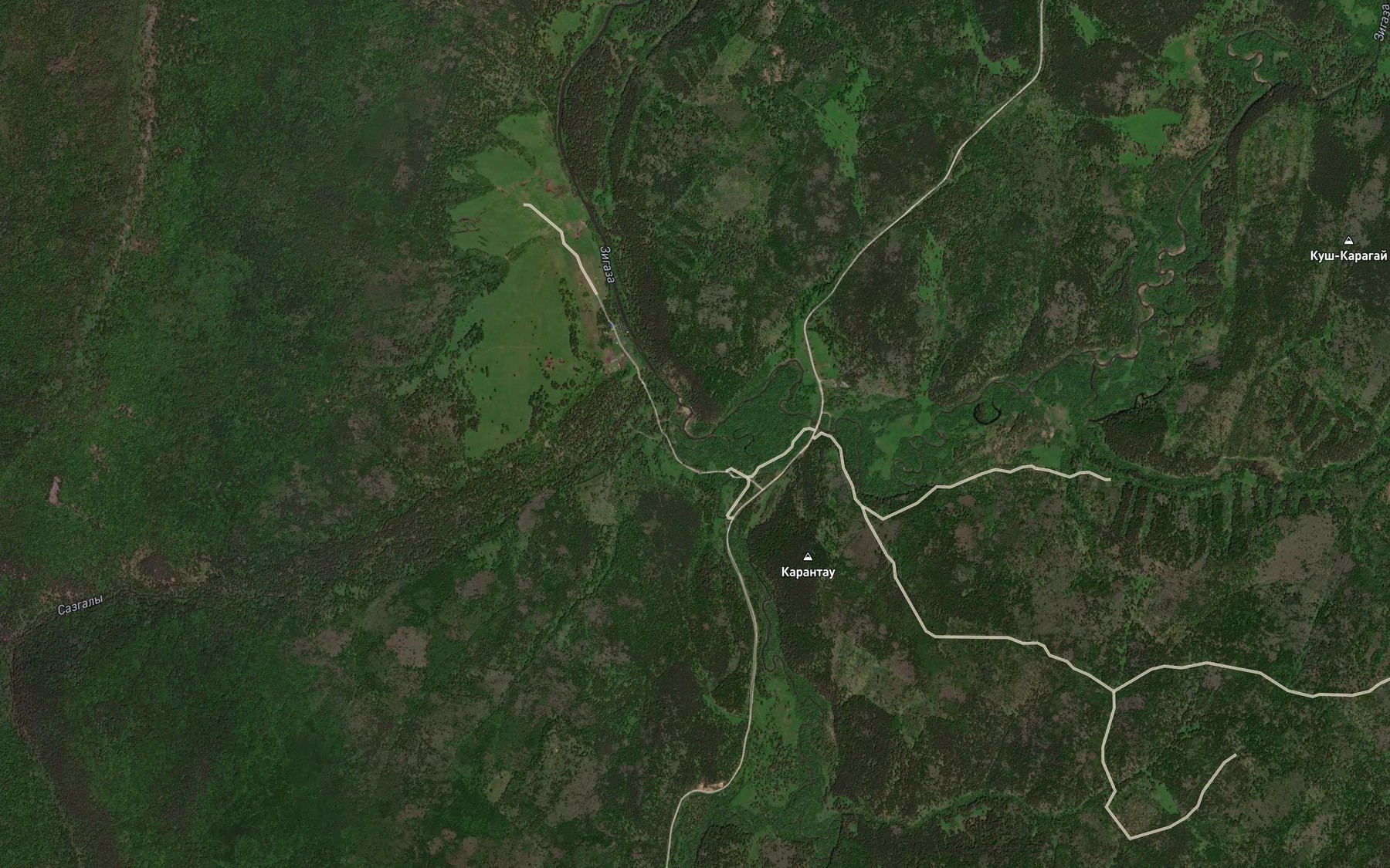 Satellite map of the Tara