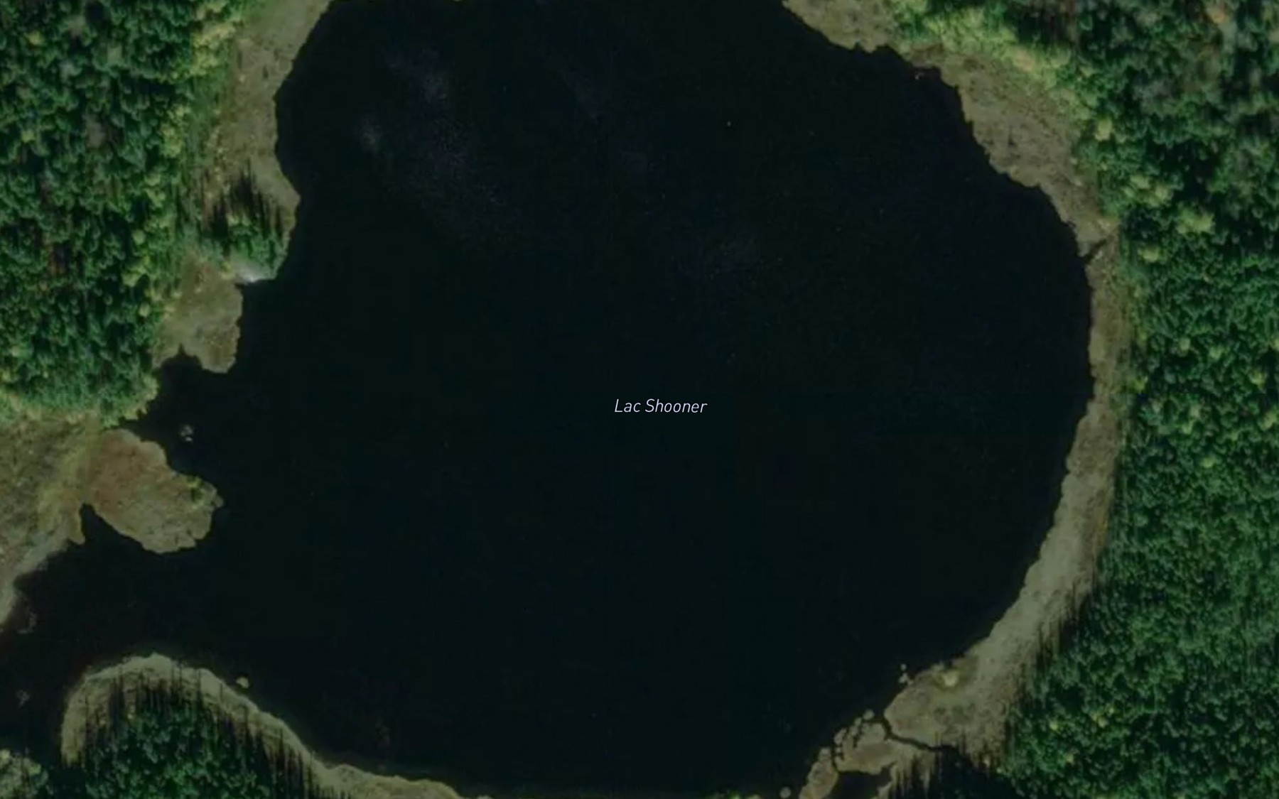 Satellite map of the Lac Shooner