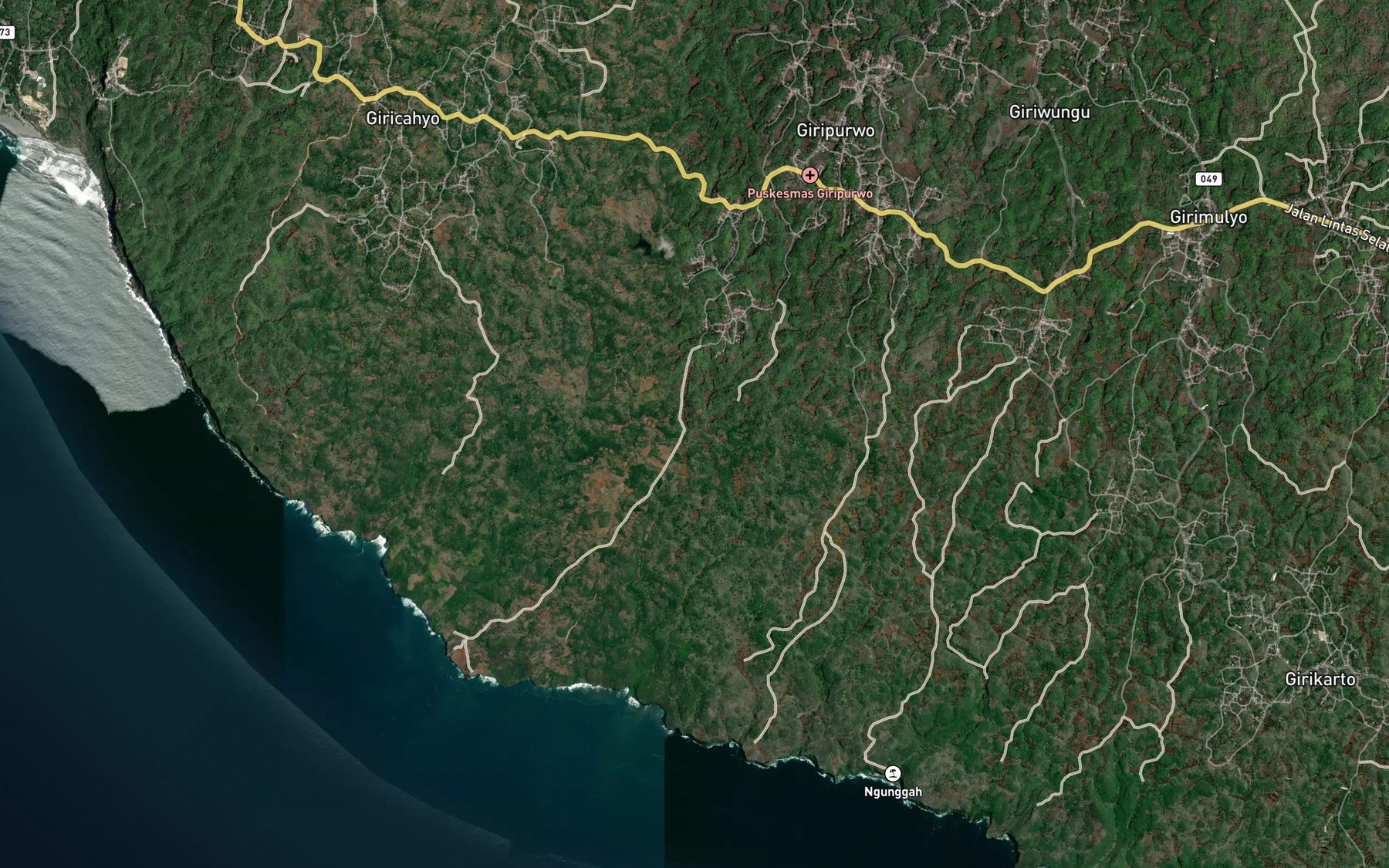 Satellite map of the Danau Makam