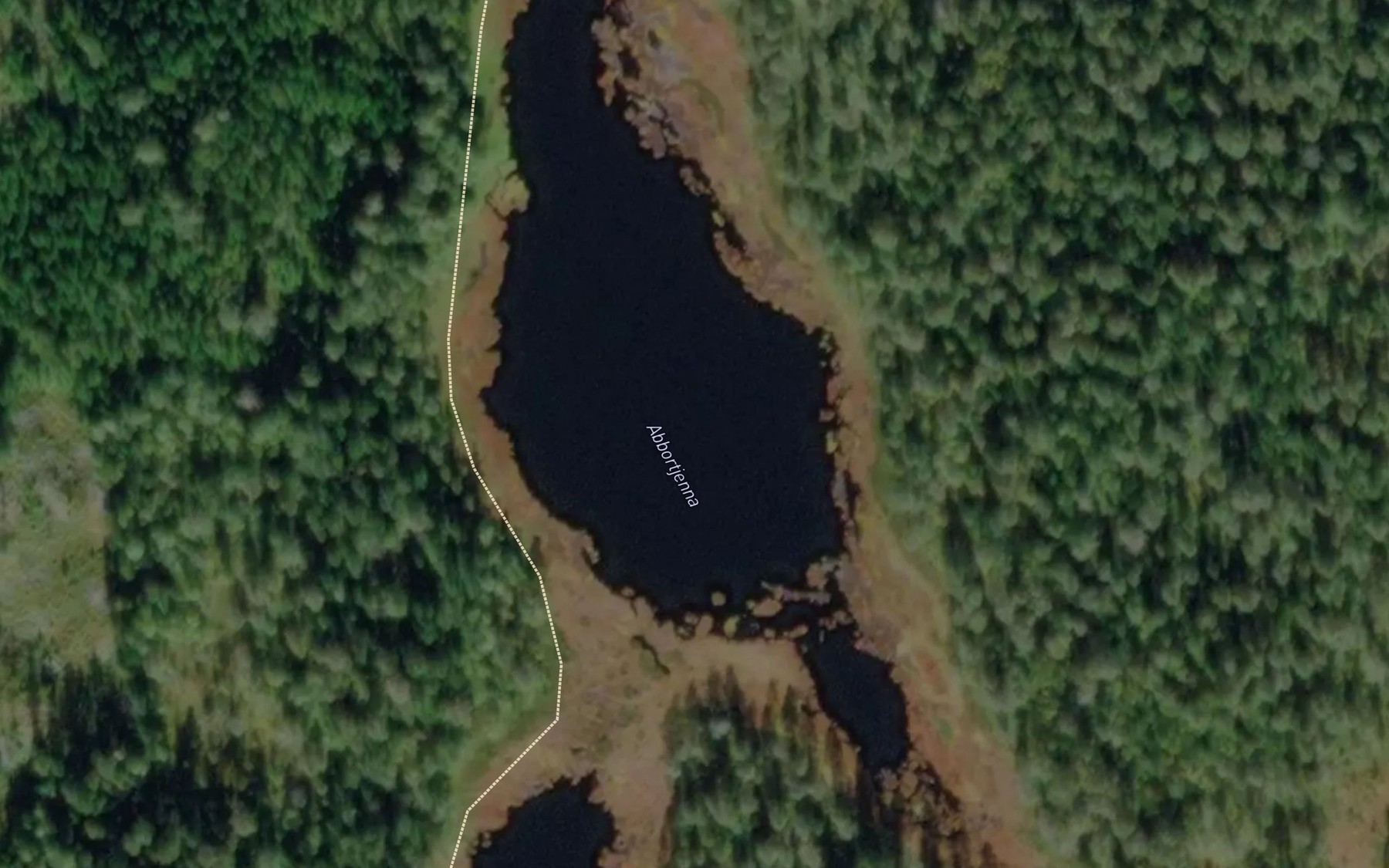Satellite map of the Abbortjerna