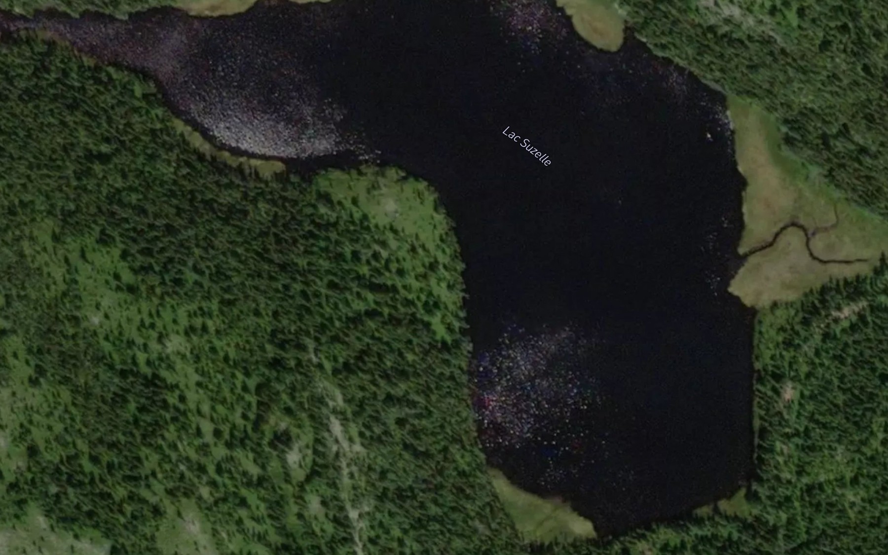 Satellite map of the Lac Suzelle