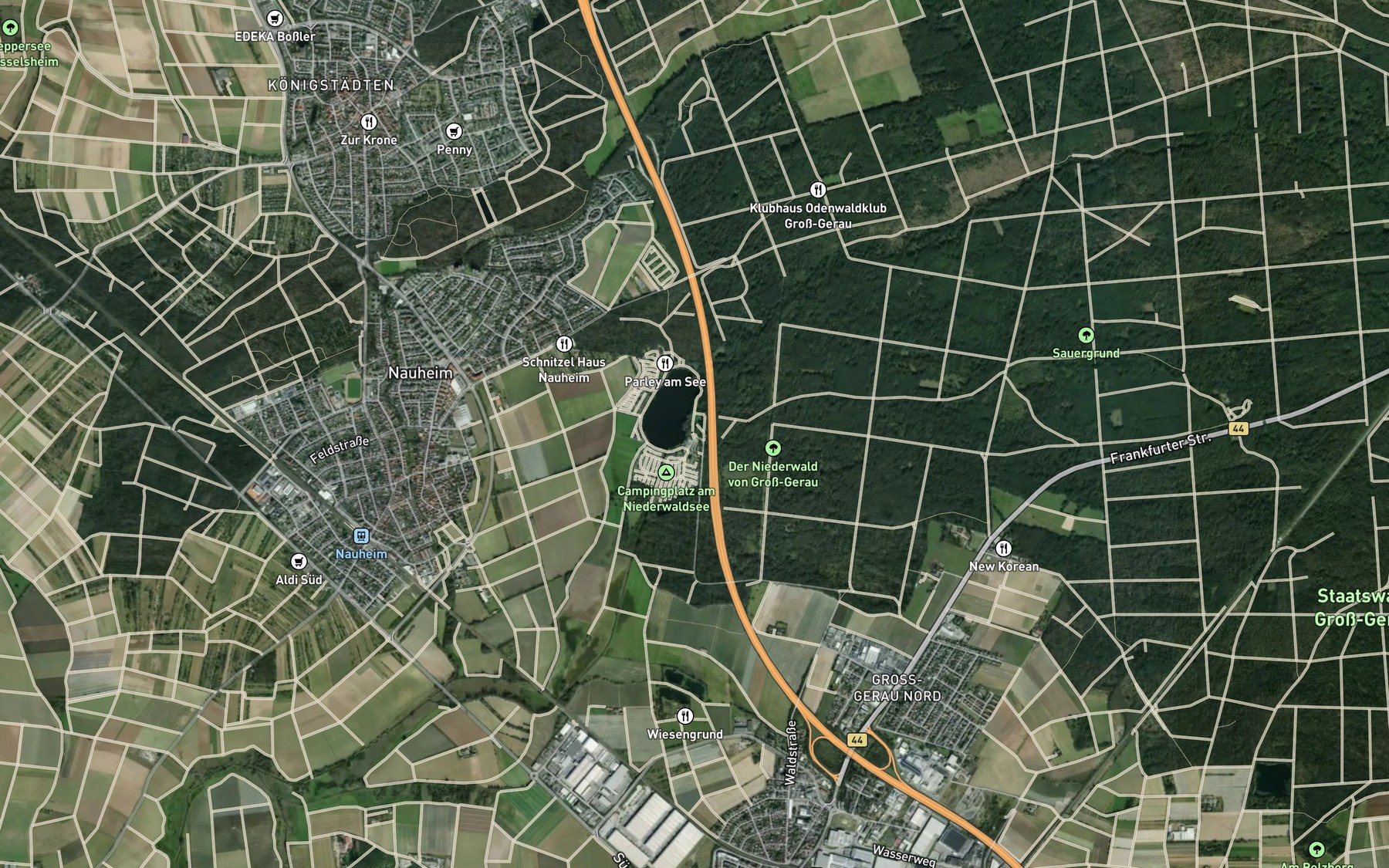 Satellite map of the Apfelbach