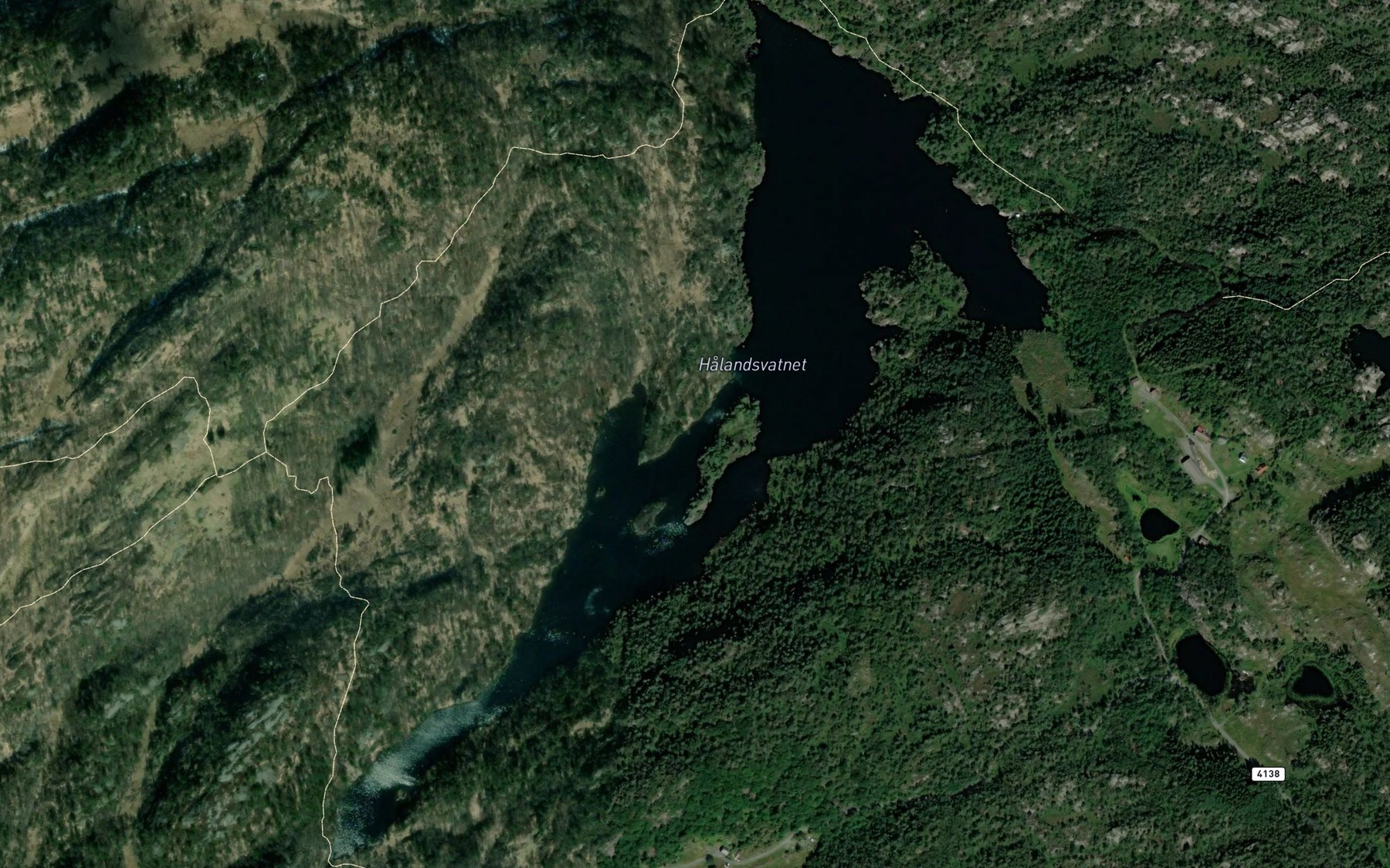 Satellite map of the Halandsvann