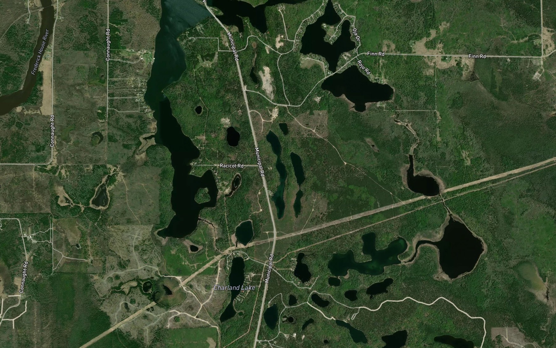Satellite map of the West Twin Lake