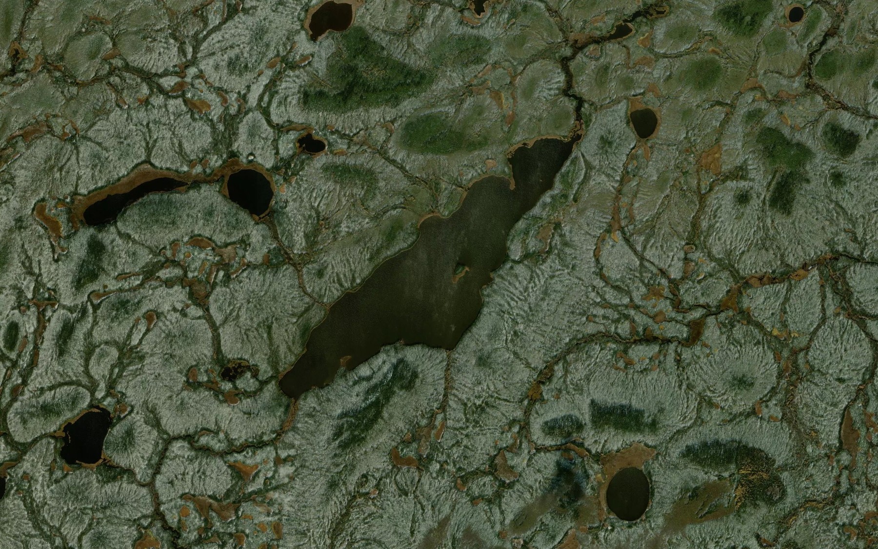 Satellite map of the Bailie Lake