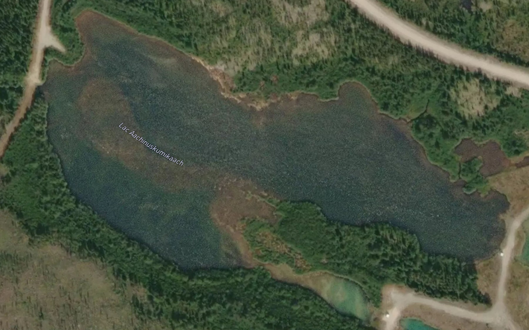 Satellite map of the Lac Aachinuskumikaach