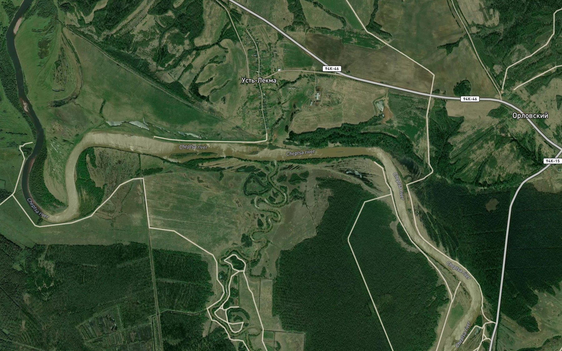 Satellite map of the Lekma