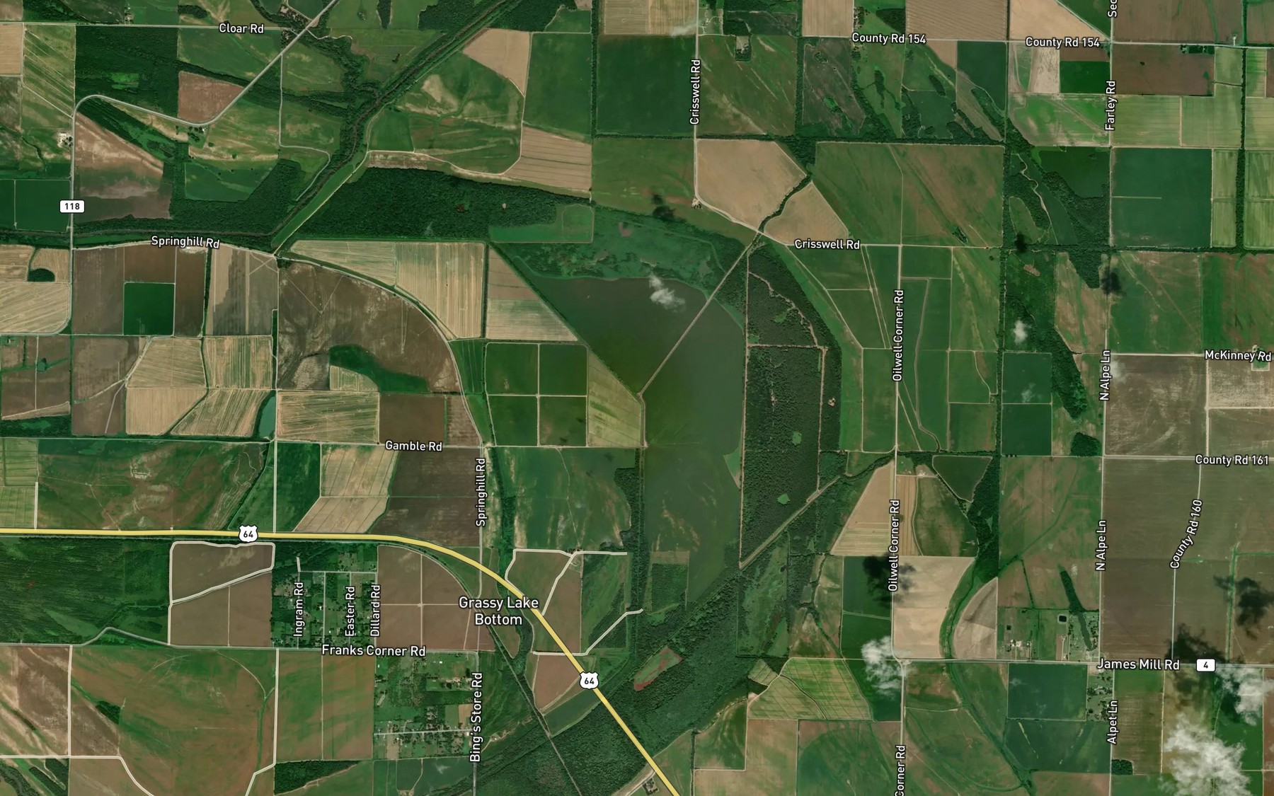 Satellite map of the Ditch Number 13