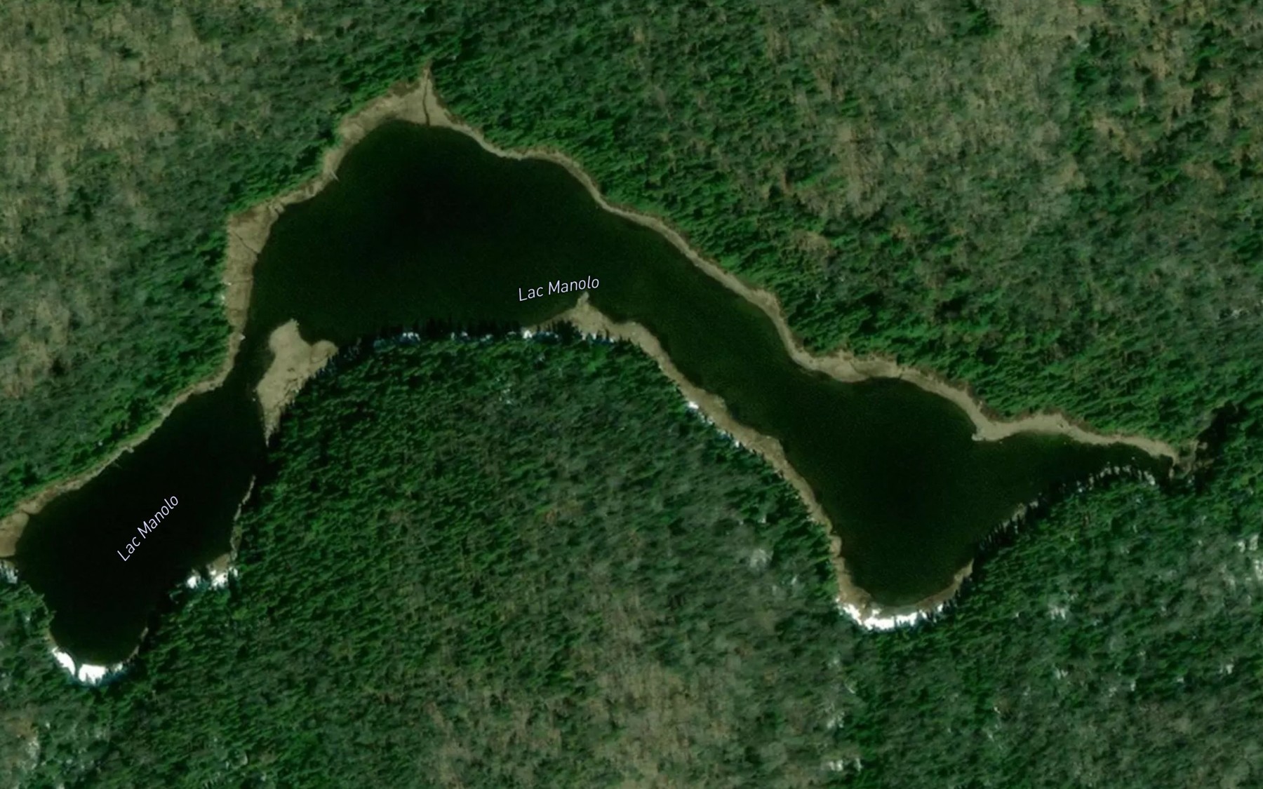 Satellite map of the Lac Manolo