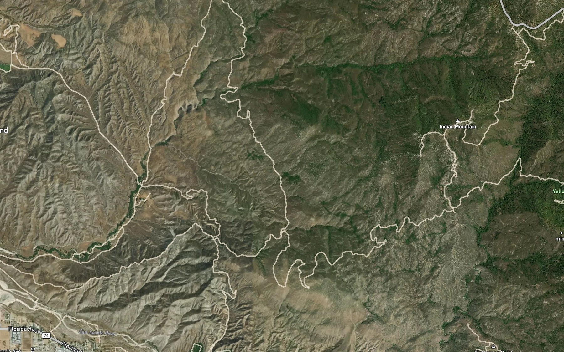 Satellite map of the Cave Spring