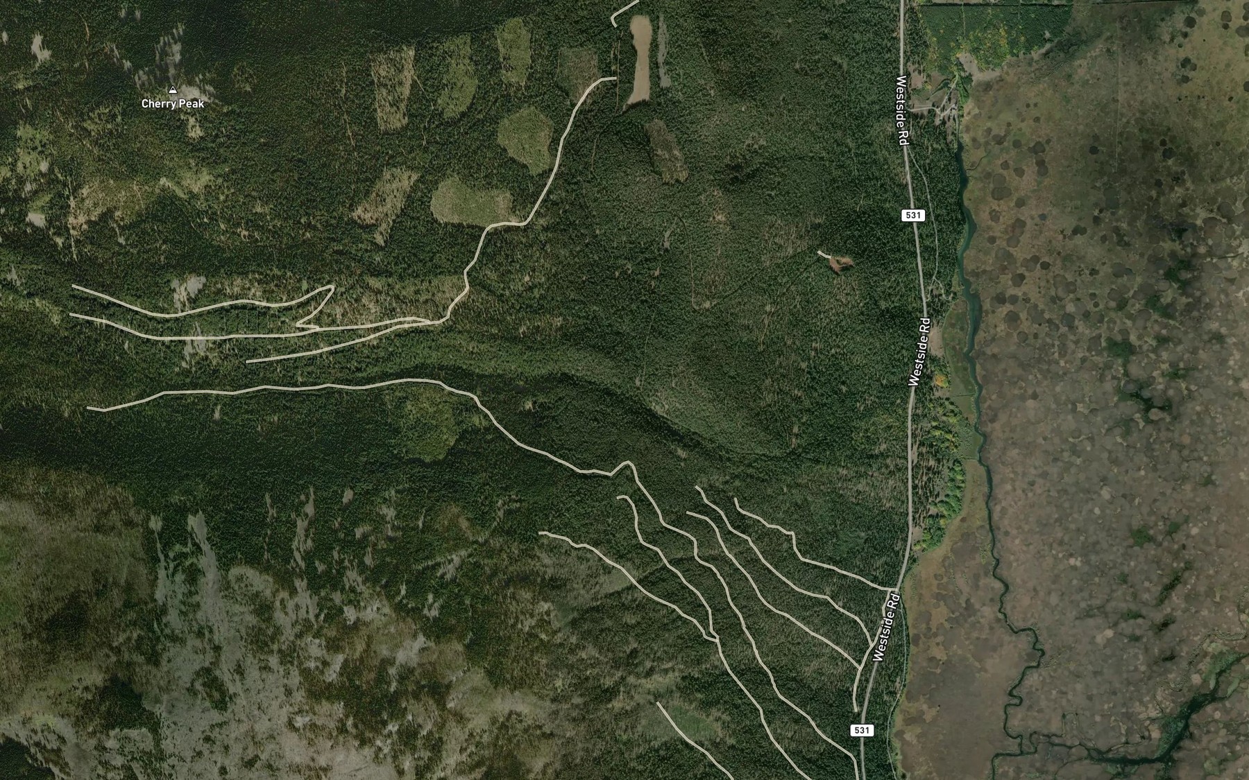Satellite map of the Penn Creek