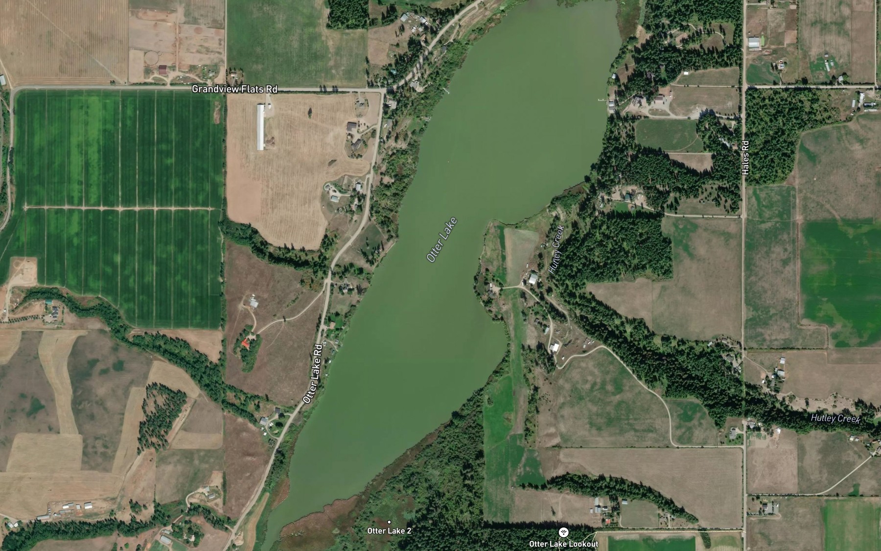 Satellite map of the Otter Lake