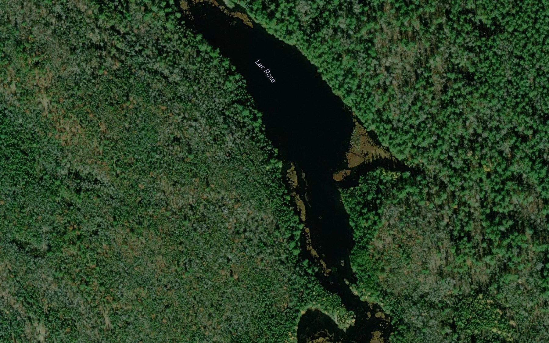 Satellite map of the Lac Rose