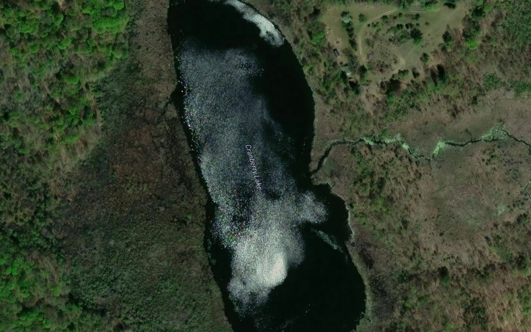 Satellite map of the Cranberry Lake