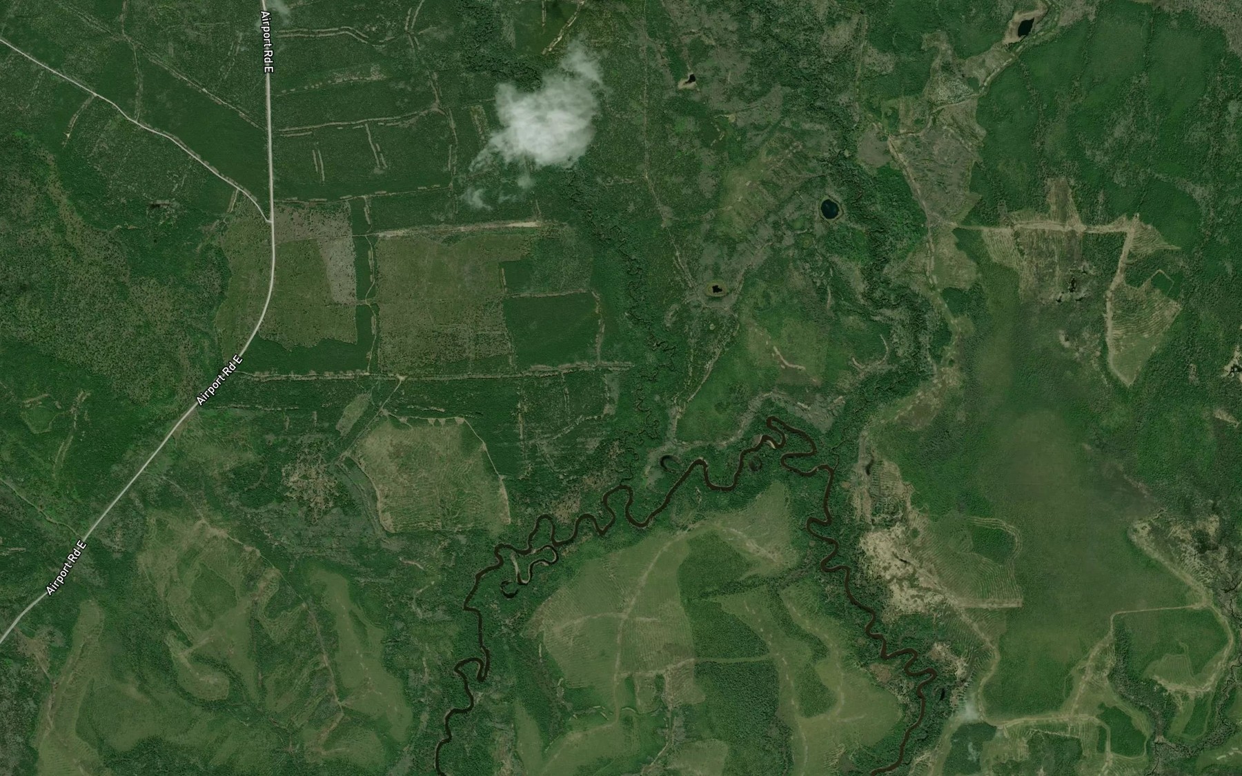 Satellite map of the Lee Creek