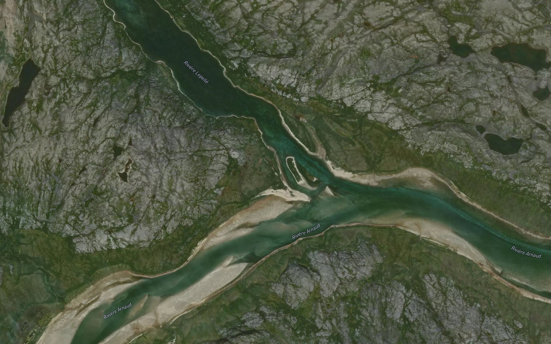 Satellite map of the Confluent Qanniq