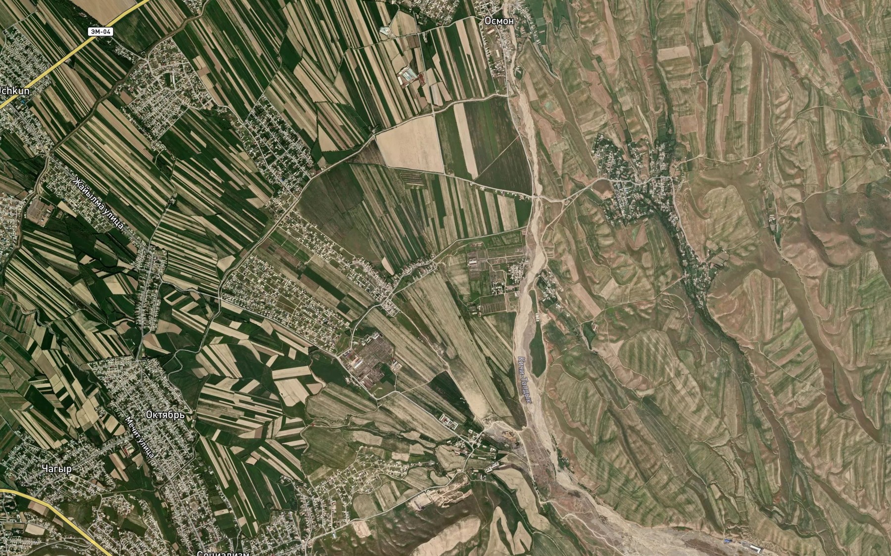 Satellite map of the Taldyk