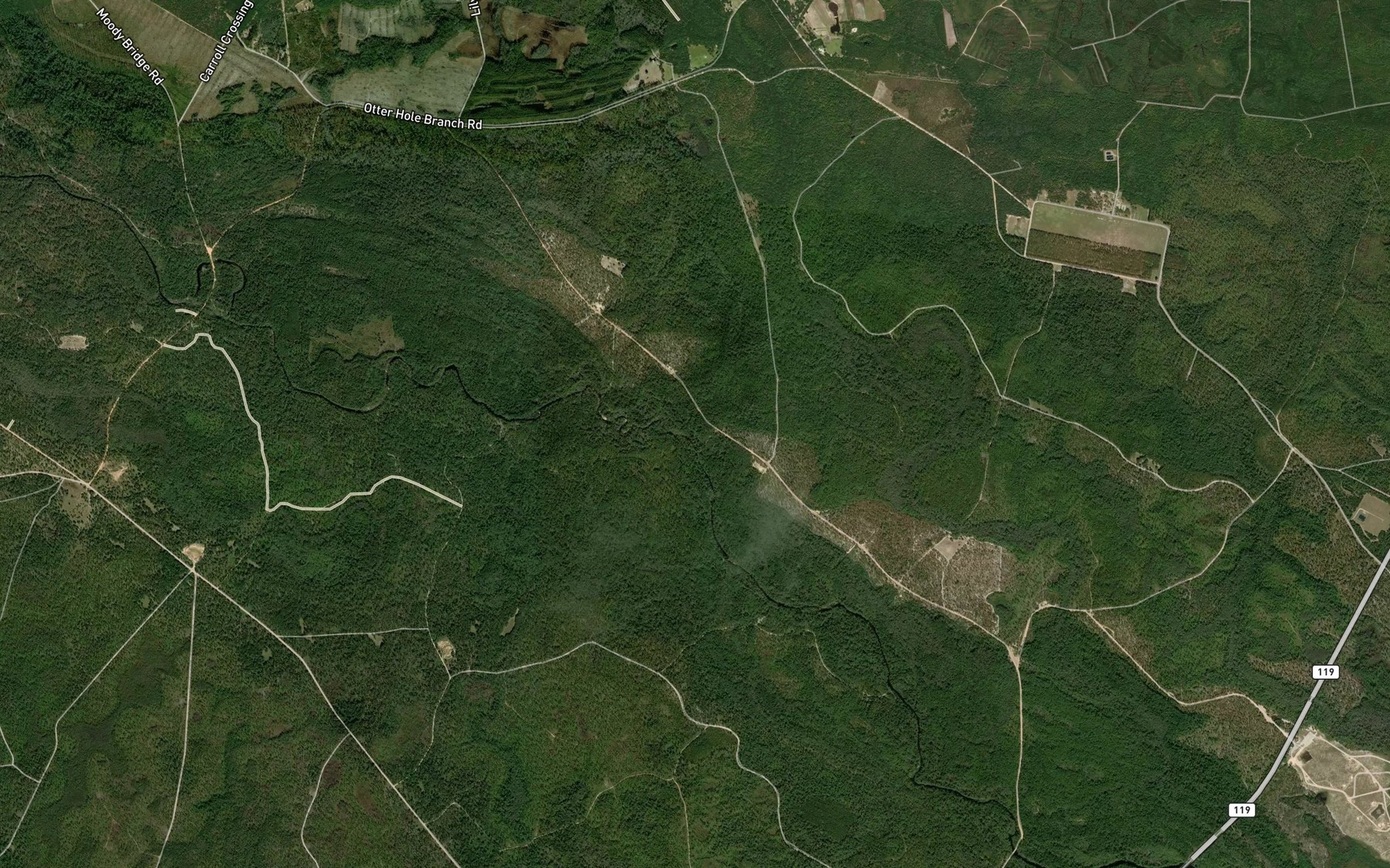 Satellite map of the Otter Hole Branch